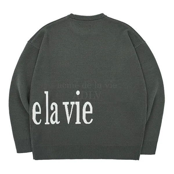 Áo Nỉ Sweater Acmé De La Vie ADLV Basic Logo Side Point Màu Than Chì - 4