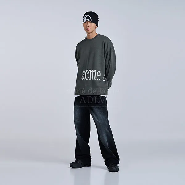Áo Nỉ Sweater Acmé De La Vie ADLV Basic Logo Side Point Màu Than Chì - Thời trang - Vua Hàng Hiệu