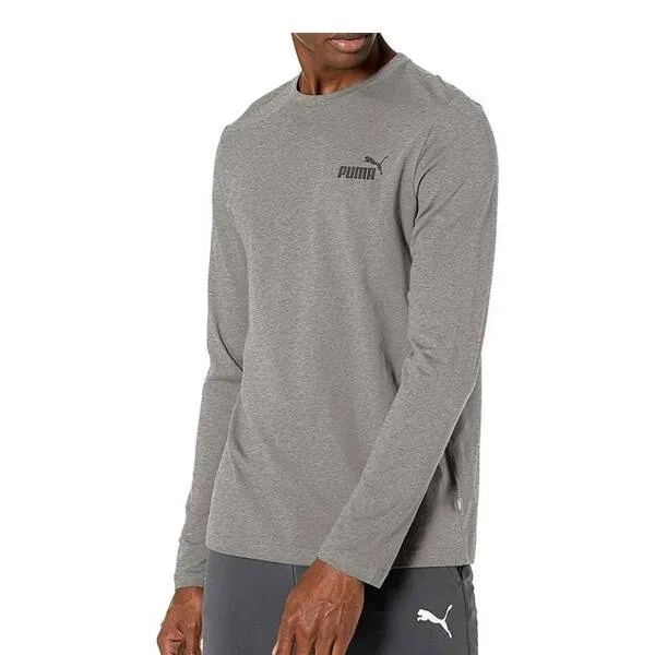 Áo Thun Dài Tay Nam Puma Essential Small Logo Longsleeve Tee 589027 Màu Xám Size S