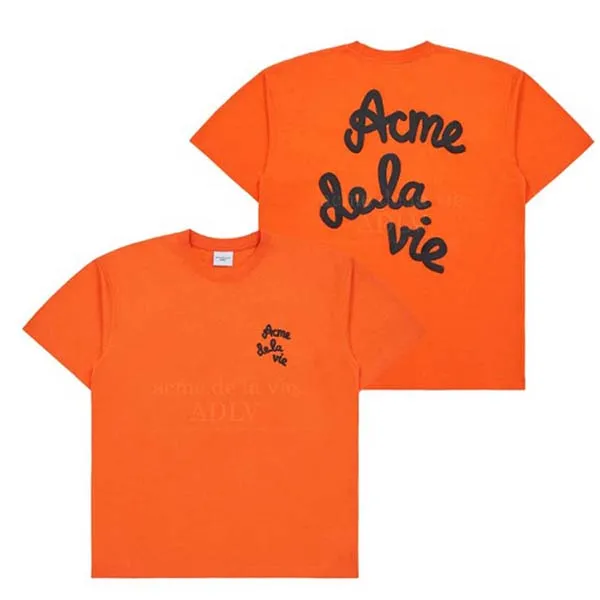 Áo Phông Acmé De La Vie ADLV Embossing Script Tshirt Màu Cam - Thời trang - Vua Hàng Hiệu
