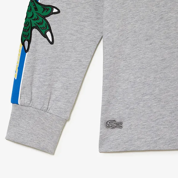 Áo Thun Dài Tay Nam Lacoste Men's Branded Band T-Shirt TH146851CCA- PB03 Màu Xám Size L