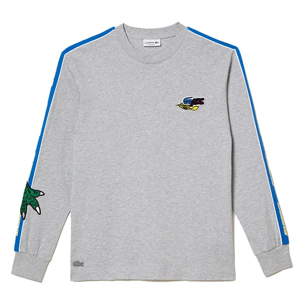 Áo Thun Dài Tay Nam Lacoste Men's Branded Band T-Shirt TH146851CCA- PB03 Màu Xám Size L