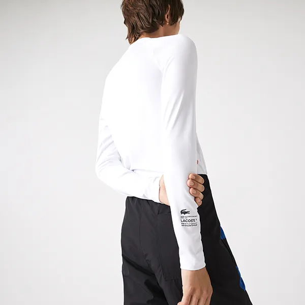 Áo Thun Dài Tay Nam Lacoste Sport Thermal T-Shirt TH9421 Màu Trắng - Thời trang - Vua Hàng Hiệu