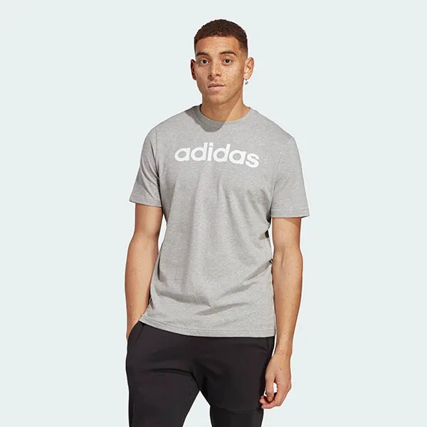 Áo Thun Nam Adidas Linear Single Jersey Essentials T-Shirt IC9277 Màu Xám Size S - Thời trang - Vua Hàng Hiệu