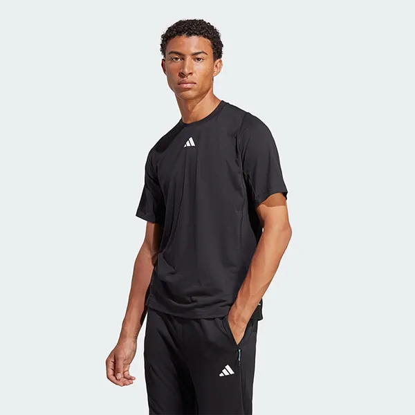 Áo Thun Nam Adidas Train Icons 3 Bar Logo Training Tee Tshirt HS7519 Màu Đen Size M - Thời trang - Vua Hàng Hiệu