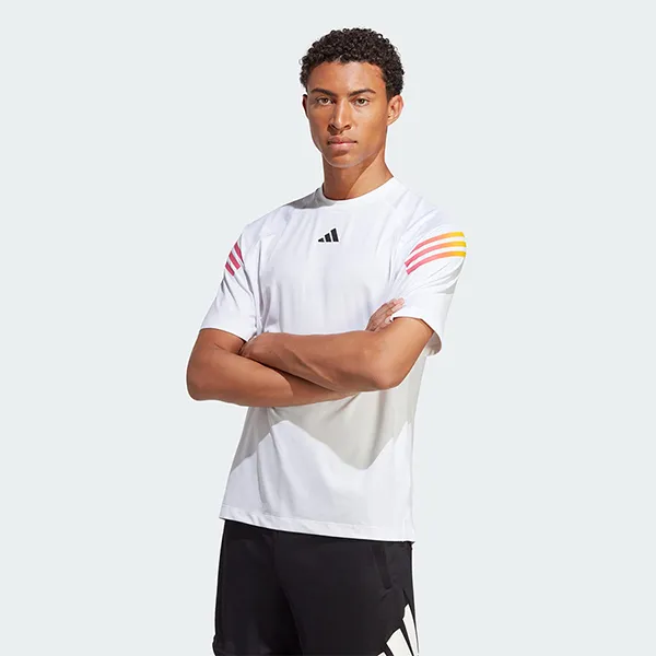 Áo Thun Nam Adidas Train Icons 3 Bar Logo Training Tee Tshirt IC5496 Màu Trắng Size L