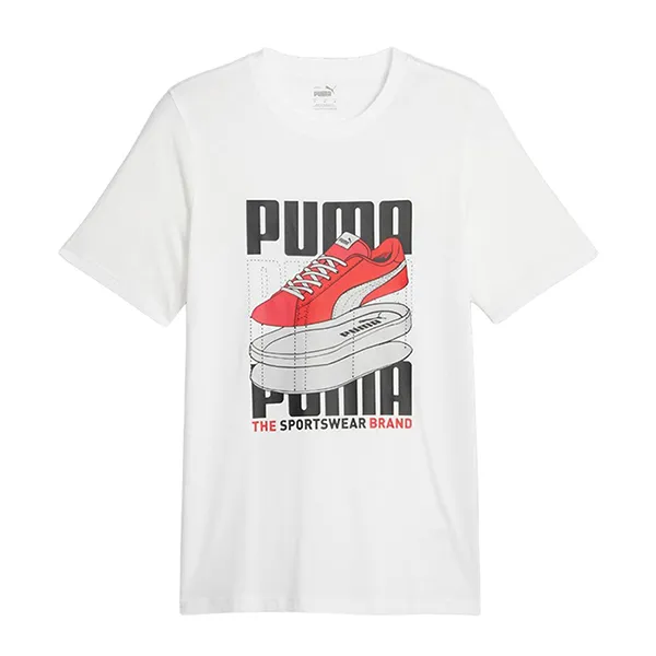 Áo Thun Nam Puma Graphics Sneaker 677186 02 Tshirt Màu Trắng