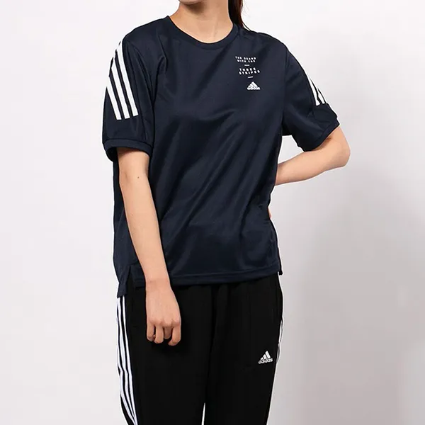 Áo Thun Nữ Adidas Women's Short Sleeve Functional TShirt WMHE3STTEE GM8829 Màu Xanh Navy Size S