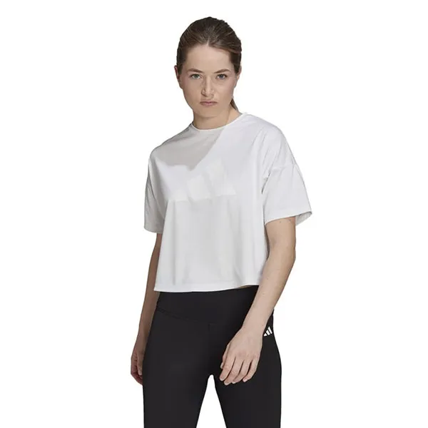 Áo Thun Nữ Adidas Women's Short Sleeve Train Icons 3 Bar Logo T-shirt WH926-HK6965 Màu Trắng Size S