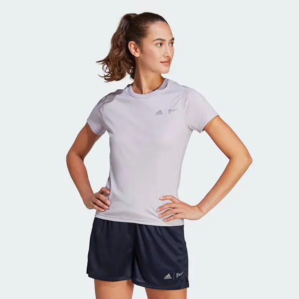 Áo Thun Nữ Adidas X Parley Running TShirt HR6986 Màu Bạc Size 2XS