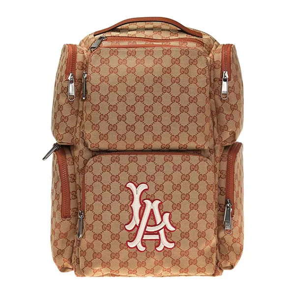 Balo Gucci X MLB Monogram LA Dodgers 552872 9Y9KX-9585 Màu Nâu - Túi xách - Vua Hàng Hiệu