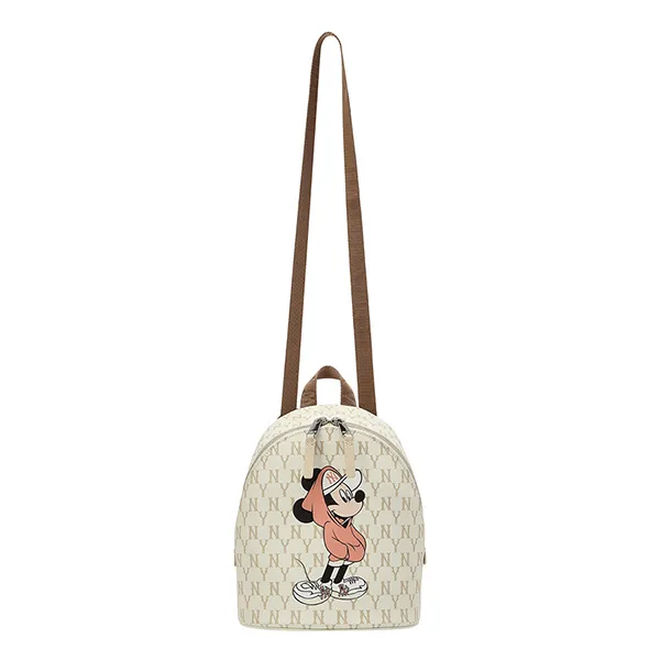 Balo Mini MLB x Disney Monogram New York Yankees 32BGK1011-50B Màu Beige