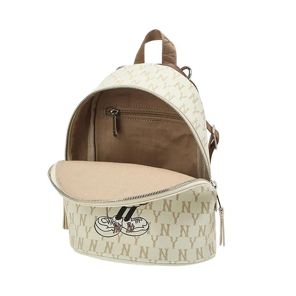 Balo Mini MLB x Disney Monogram New York Yankees 32BGK1011-50B Màu Beige