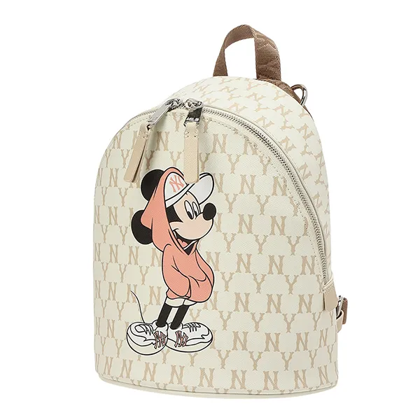Balo Mini MLB x Disney Monogram New York Yankees 32BGK1011-50B Màu Beige