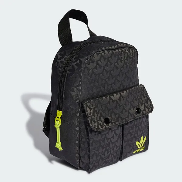 Balo Mini Nữ Adidas Trefoil Monogram Jacquard Mini Backpack II3414 Màu Đen