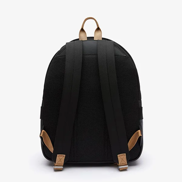 Balo Nam Lacoste Men’s L On The Go Multiple Pockets Canvas Backpack NH3657TN Màu Nâu Đen