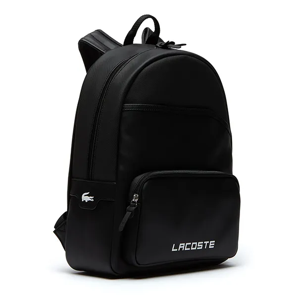 Balo Nam Lacoste Men's Petit Piqué Backpack NH2482UT Màu Đen - Túi xách - Vua Hàng Hiệu