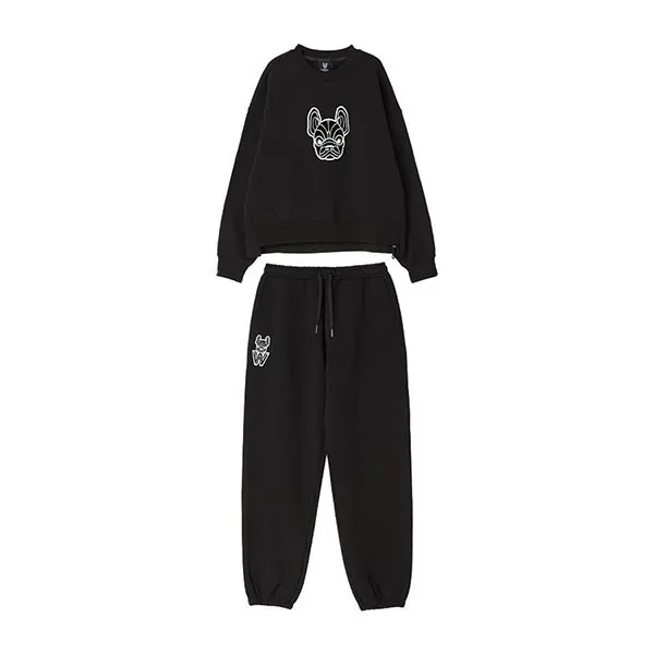 Bộ Quần Áo Nỉ LifeWork Logo Bookle Set LW234MT806/LW234KL806 Màu Đen (Freesize)