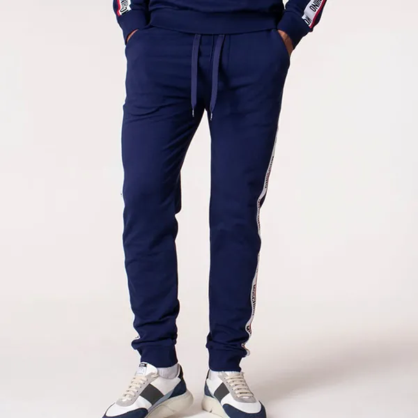 Bộ Quần Áo Nỉ Nam Moschino Slim Fit Logo Tape Detail Joggers Màu Xanh Navy Size S - Thời trang - Vua Hàng Hiệu