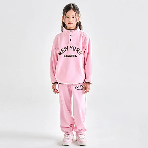 Bộ Quần Áo Nỉ Trẻ Em MLB Varsity Half-Zip MTM Set-Up New York Yankees 7AS2BV336-50PKS Màu Hồng - Thời trang - Vua Hàng Hiệu
