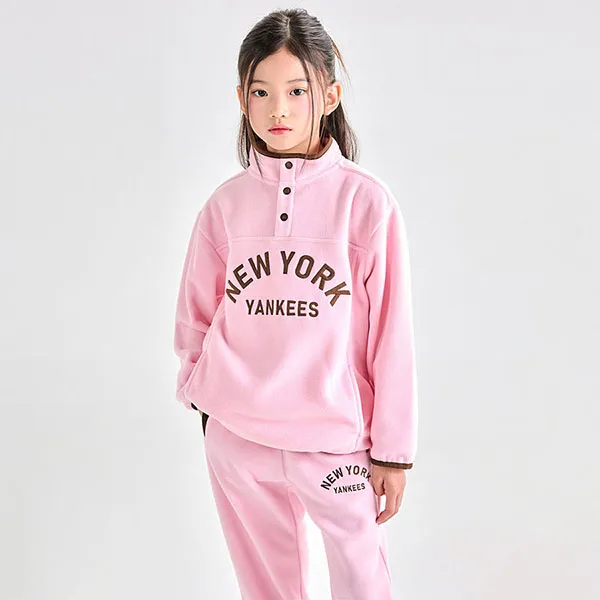 Bộ Quần Áo Nỉ Trẻ Em MLB Varsity Half-Zip MTM Set-Up New York Yankees 7AS2BV336-50PKS Màu Hồng - Thời trang - Vua Hàng Hiệu