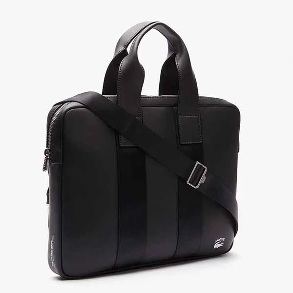 Cặp Xách Tay Unisex Lacoste Detachable Strap Computer Bag NH4019PN 000 Màu Đen