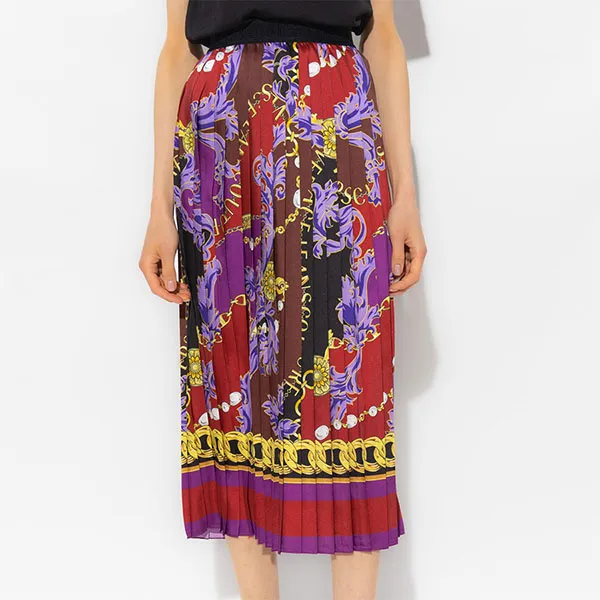 Chân Váy Nữ Versace Jean Couture Multicolour Quilted Skirt 75HAE8A5 NS347 G51 Phối Màu Size 42