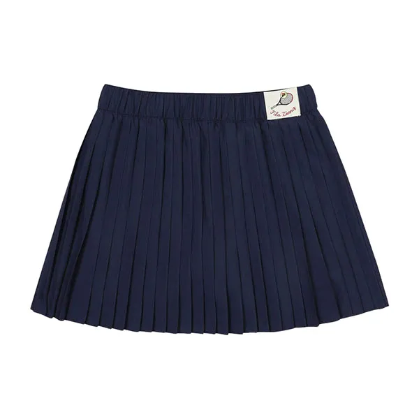 Chân Váy Trẻ Em Fila Tennis Line Pleats Skirt FK2SKF1201F-DID Màu Xanh Navy - 3