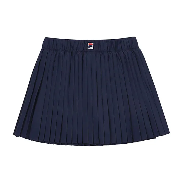 Chân Váy Trẻ Em Fila Tennis Line Pleats Skirt FK2SKF1201F-DID Màu Xanh Navy - 4