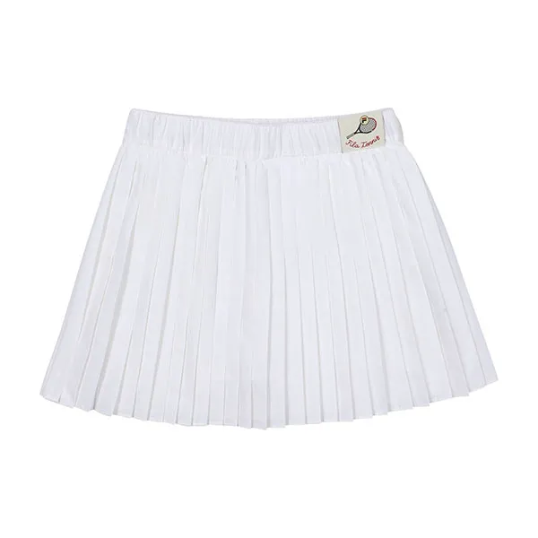 Chân Váy Trẻ Em Fila Tennis Line Pleats Skirt FK2SKF1201F-OWH Màu Trắng - 3