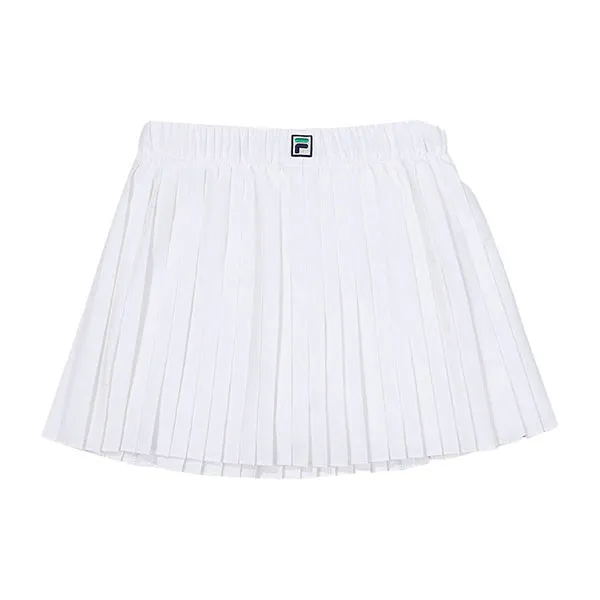 Chân Váy Trẻ Em Fila Tennis Line Pleats Skirt FK2SKF1201F-OWH Màu Trắng - 4