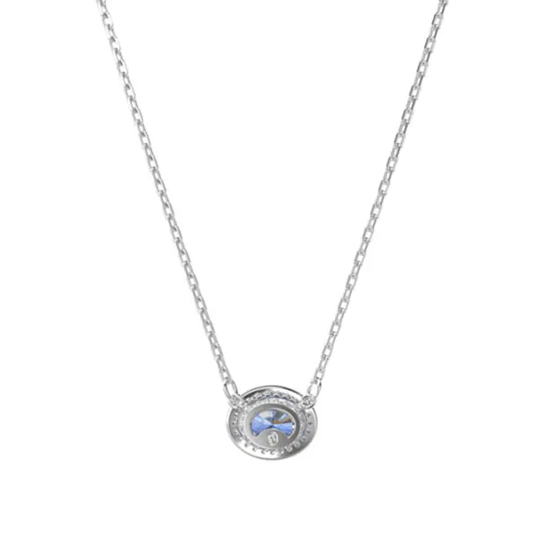 Dây Chuyền Nữ Swarovski Constella Necklace, Oval Cut, Blue, Rhodium Plated 5671809 Màu Xanh Blue - Trang sức - Vua Hàng Hiệu