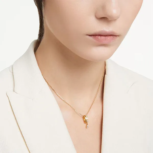 Dây Chuyền Nữ Swarovski Dextera Pendant Mixed Cuts, White, Gold-Tone Plated 5663333 Màu Vàng