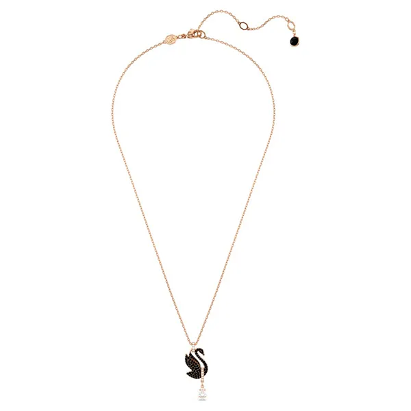 Dây Chuyền Nữ Swarovski Iconic Swan Pendant Swan, Small, Black, Rose Gold-Tone Plated 5678045 Màu Đen - Trang sức - Vua Hàng Hiệu