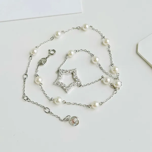 Dây Chuyền Nữ Swarovski Stella Necklace Star, White, Rhodium Plated 5645379 Màu Bạc - Trang sức - Vua Hàng Hiệu