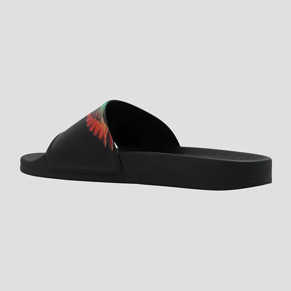 Dép Nam Marcelo Burlon Black With Multicolor Wings Printed CMIC001S23PLA002 1084 Màu Đen - Dép - Vua Hàng Hiệu