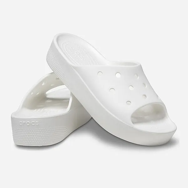 Dép Nữ Crocs Classic Platform 208180-100 Màu Trắng - Dép - Vua Hàng Hiệu