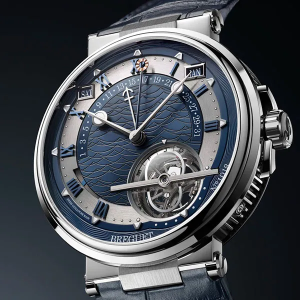 Đồng Hồ Breguet Marine Equation Of Time Perpetual Tourbillon 5887PT/Y2/9WV Màu Xanh Bạc