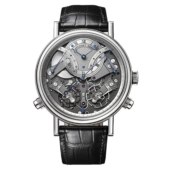 Đồng Hồ Breguet Tradition Chronograph Manual Wind 7077BB/G1/9XV Màu Đen Bạc