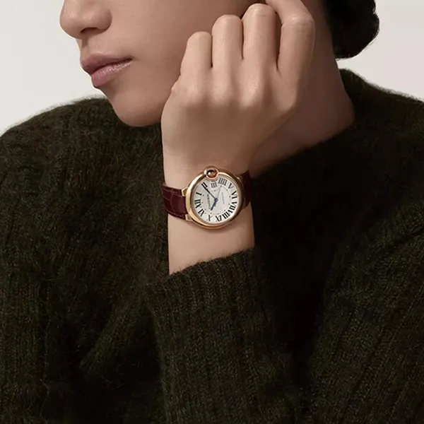 Đồng Hồ Cartier Ballon Bleu De 36m WGBB0009 Brown Màu Nâu / Vàng Hồng