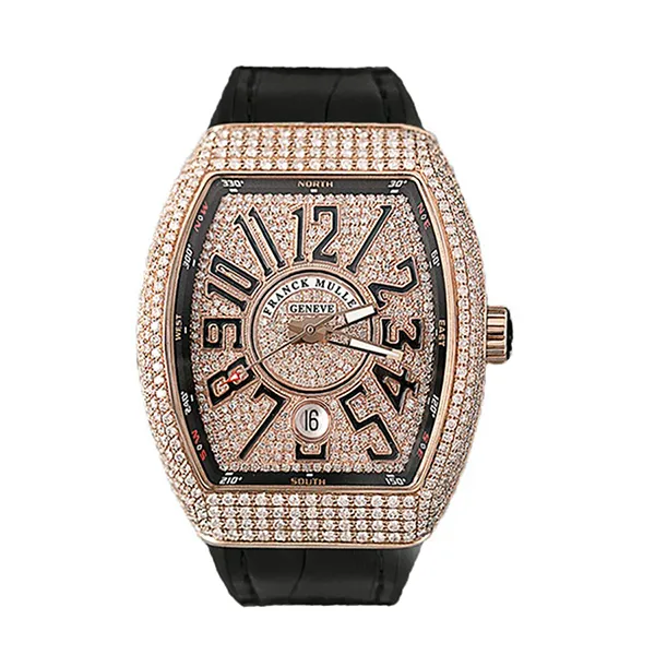 Đồng Hồ Nam Franck Muller Vanguard V41 Rose Gold Diamond Màu Đen/Vàng Hồng - Đồng hồ - Vua Hàng Hiệu