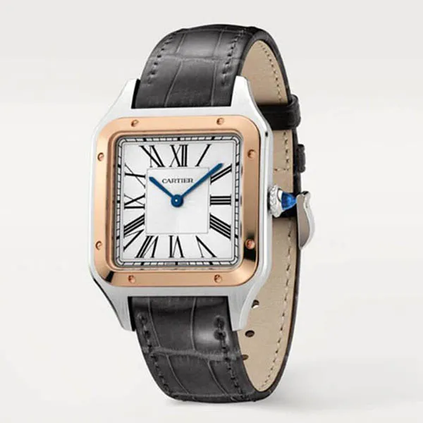 Đồng Hồ Nam Cartier Santos Dumont W2SA0011 43.5mm Màu Đen / Vàng Hồng
