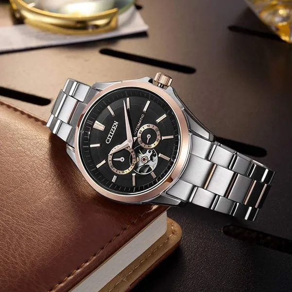 Đồng Hồ Nam Citizen Automatic Watch NP1014-51E Màu Bạc/Vàng Hồng