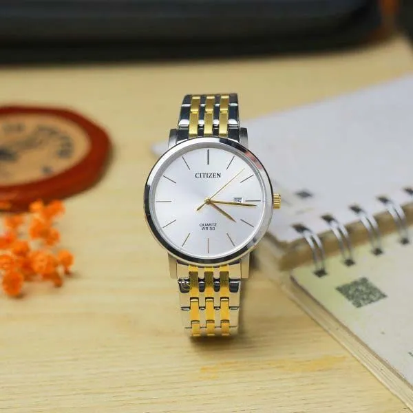 Đồng Hồ Nam Citizen Quartz BI5074-56A Màu Bạc Vàng - Đồng hồ - Vua Hàng Hiệu
