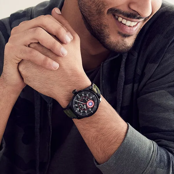 Đồng Hồ Nam Citizen Captain America Eco-Drive Watch AW1367-05W Màu Xanh Quân Đội - Đồng hồ - Vua Hàng Hiệu