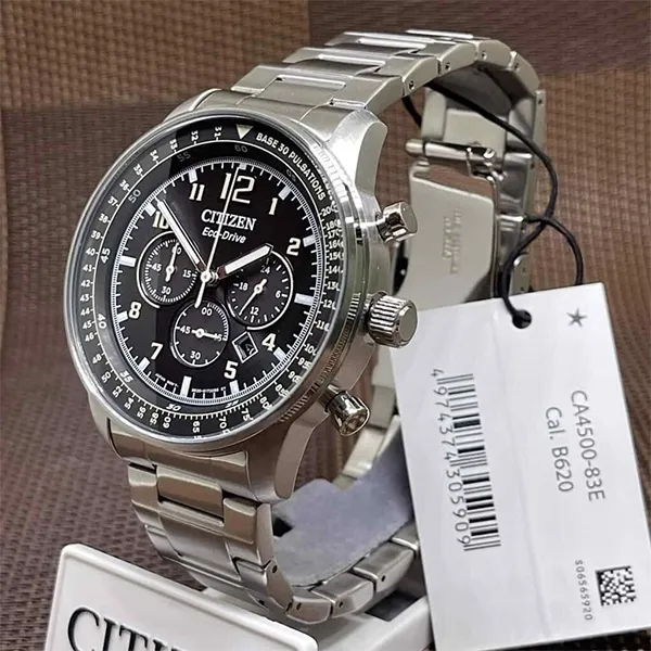 Đồng Hồ Nam Citizen Eco-Drive Chronograph CA4500-83E Màu Bạc Đen