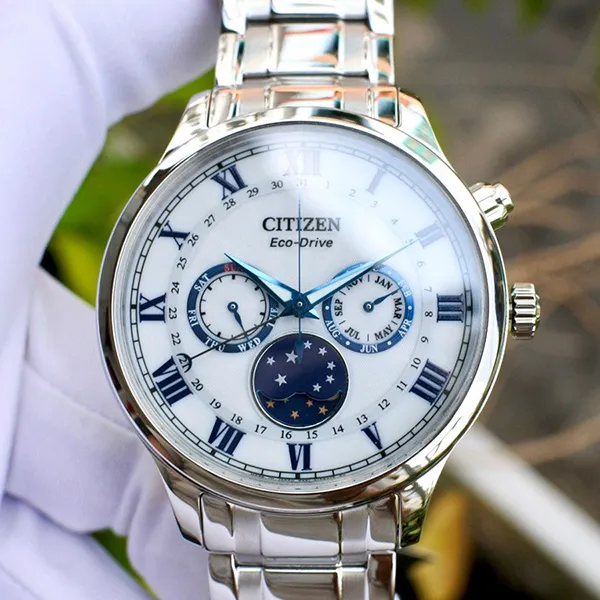 Đồng Hồ Nam Citizen Eco-Drive Moonphase AP1050-81A Màu Bạc