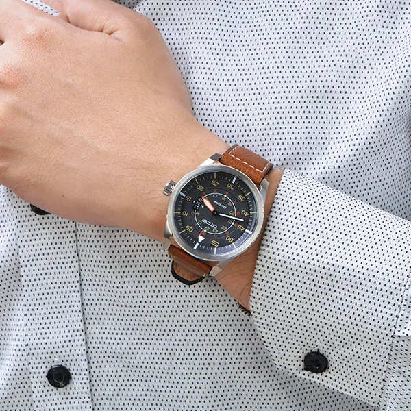 Đồng Hồ Nam Citizen Eco-Drive Watch AW1360-12H Màu Nâu - Đồng hồ - Vua Hàng Hiệu