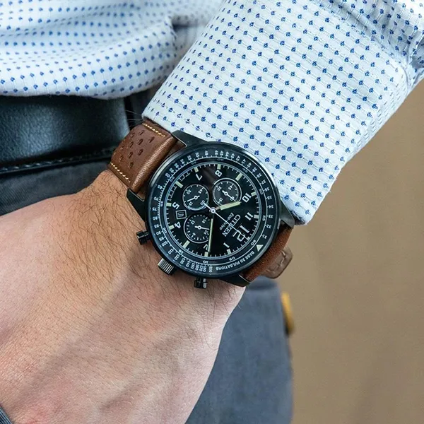 Đồng Hồ Nam Citizen Eco-Drive Watch CA4505-12E Màu Nâu - Đồng hồ - Vua Hàng Hiệu