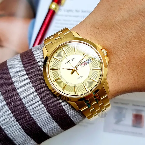 Đồng Hồ Nam Citizen Quartz BF2013-56P Màu Vàng Gold